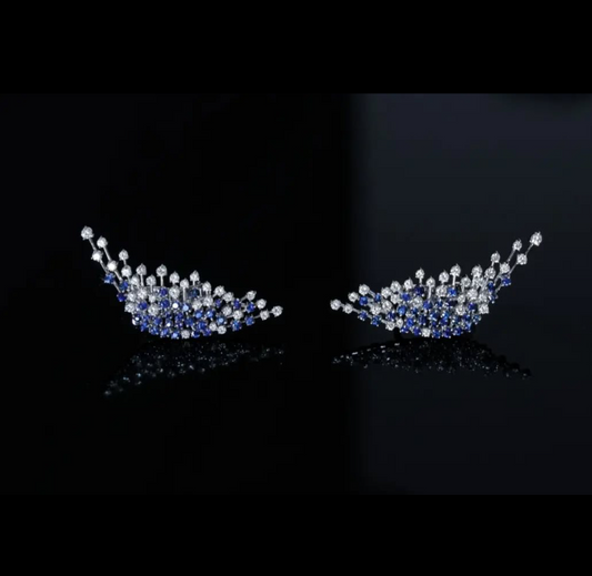 Earrings white gold 18kt