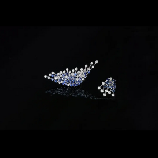 Earrings white gold 18 kt
