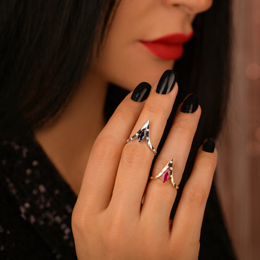 Ring white gold 18kt