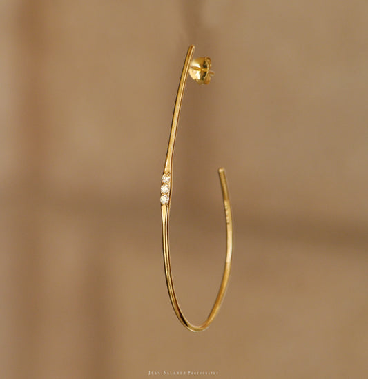 Earrings yellow gold 18kt