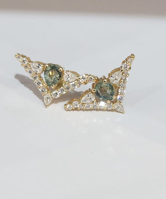 Earrings yellow gold 18kt