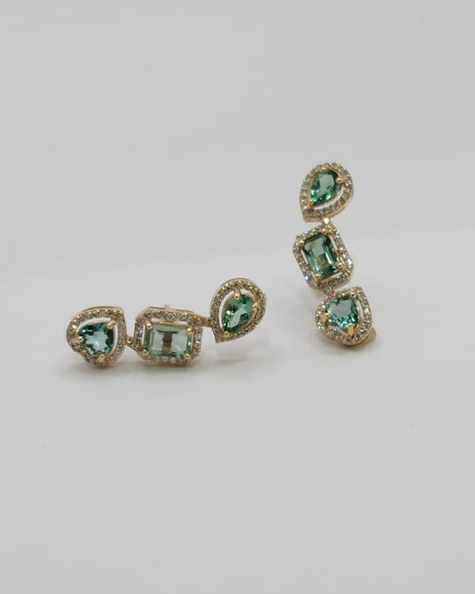 Earrings yellow gold 18kt